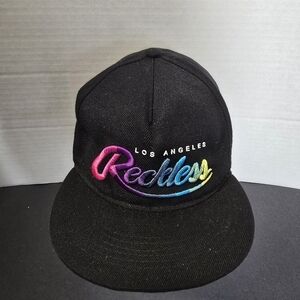 Reckless Snapback Hat Cap Black